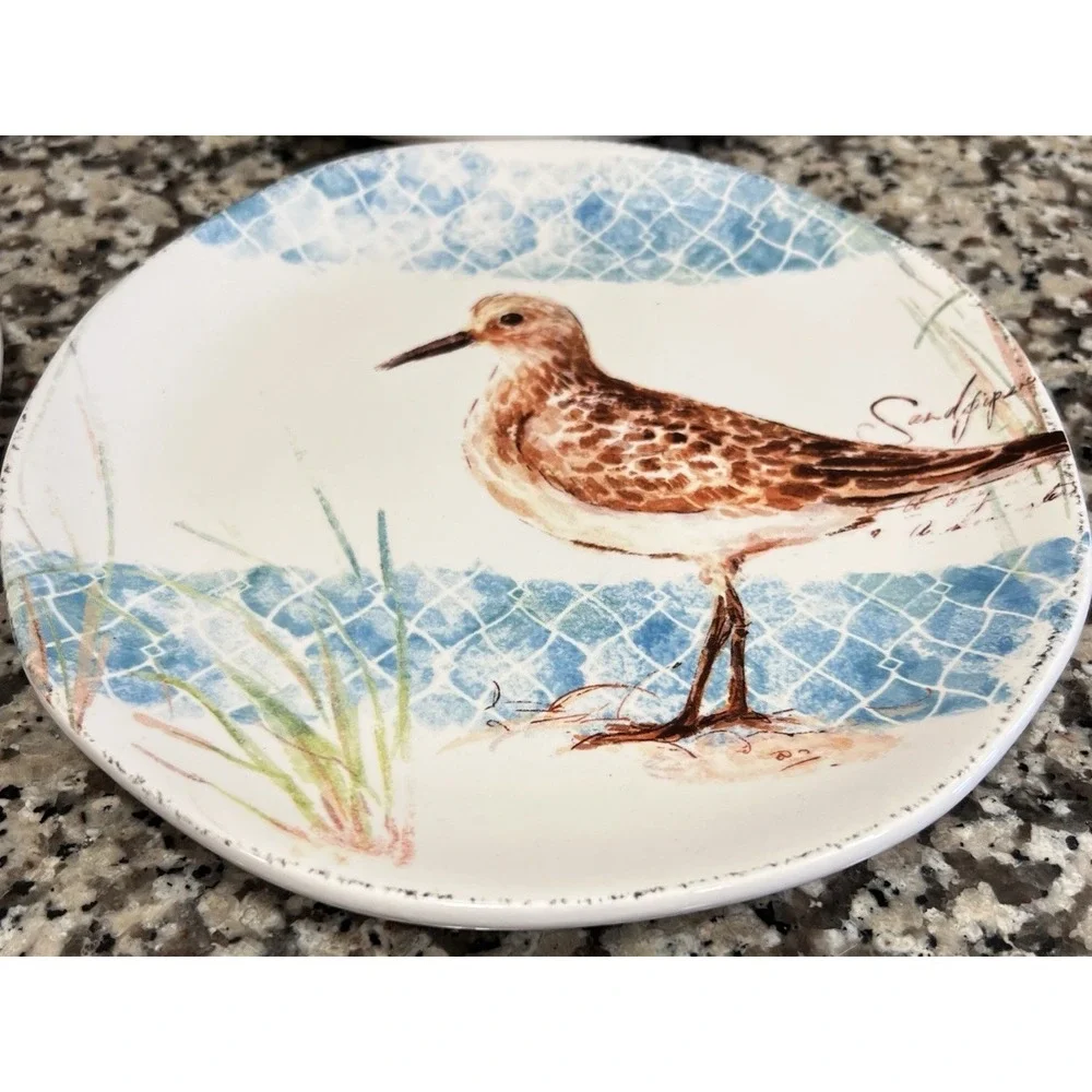 Pier 1 Imports Sandpiper Bird Salad Plate 8